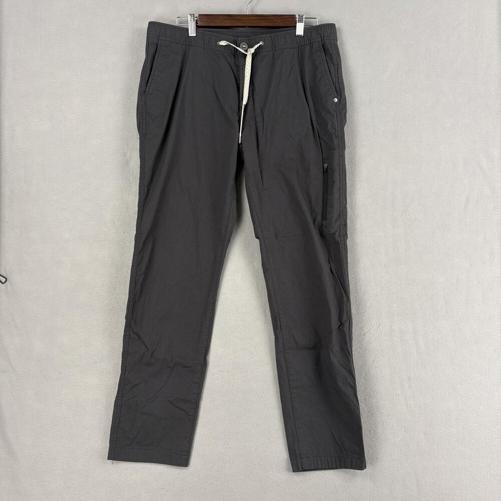 Vuori Ripstop Pants Womens XL Gray Lightweight Elastic Waist Zip Pockets Stretch